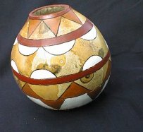 Brown and white gourd...